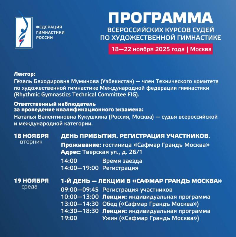 Художественная гимнастика. Всероссийский семинар повышения квалификации судей